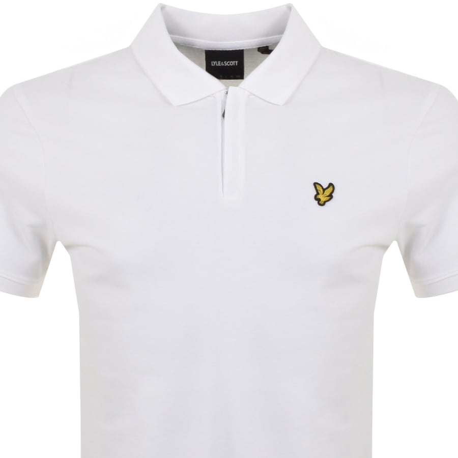 Lyle And Scott Zip Polo T Shirt White Mainline Menswear Ireland
